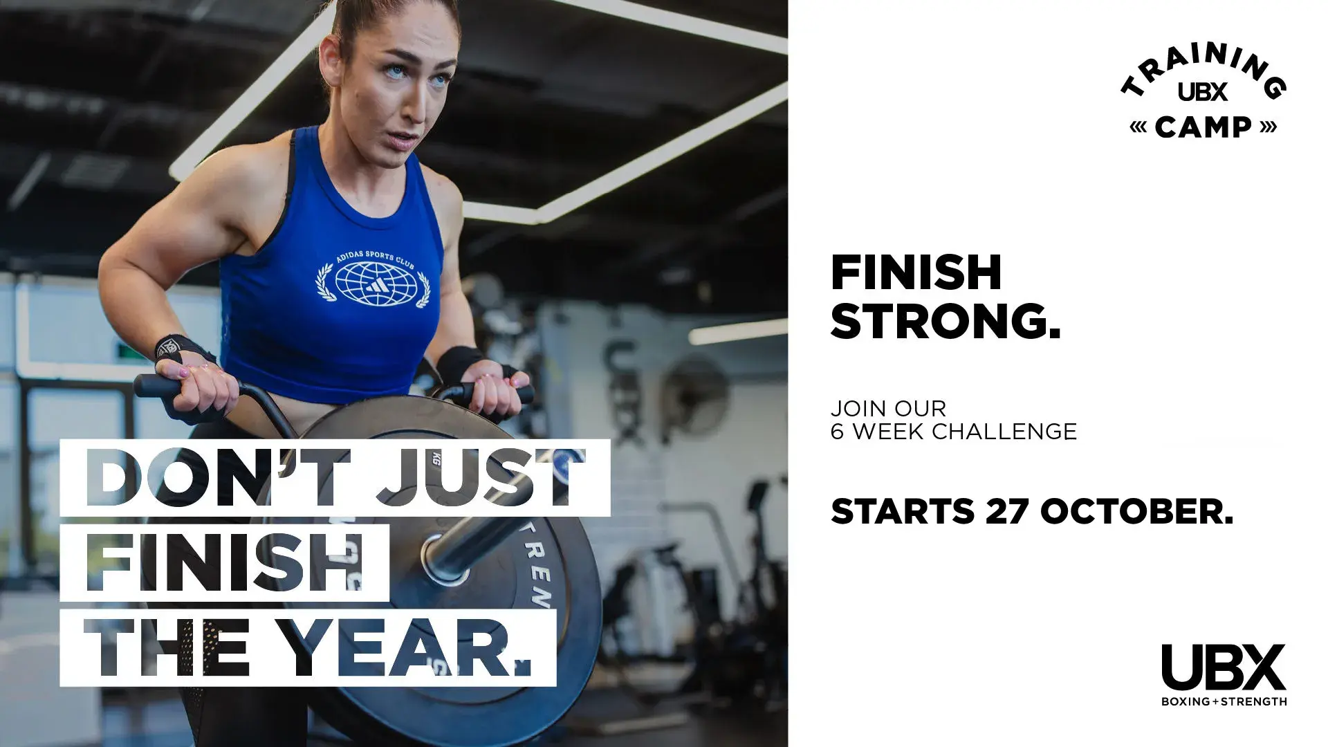 FINISH STRONGをテーマにトレーニングするUBXメンバー